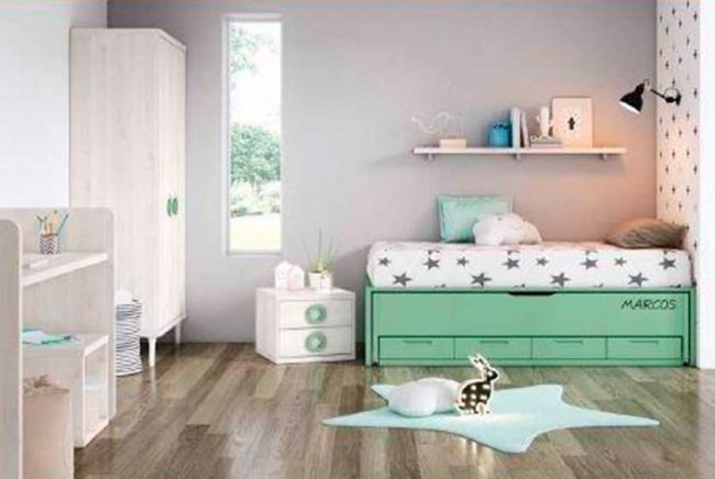 Dormitorio juvenil cuna, 1-2